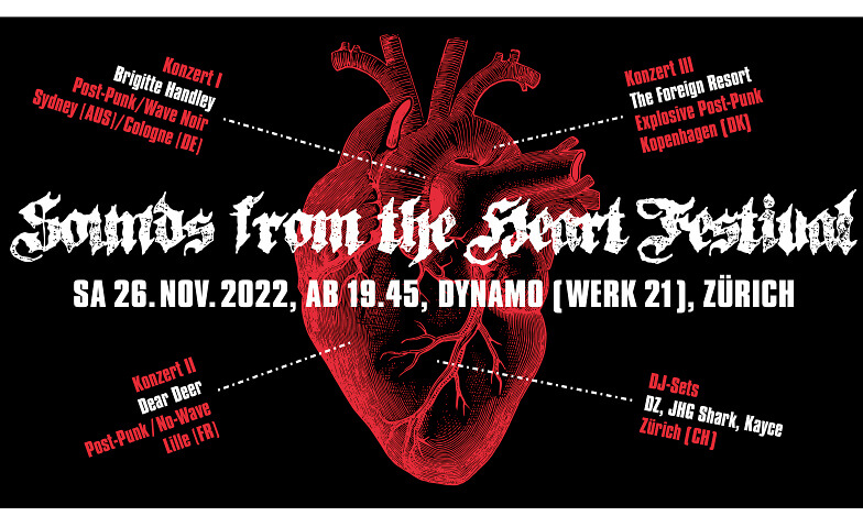 Sounds from the Heart Festival 2022 Dynamo, Werk 21, Wasserwerkstrasse 21, 8006 Zürich Tickets