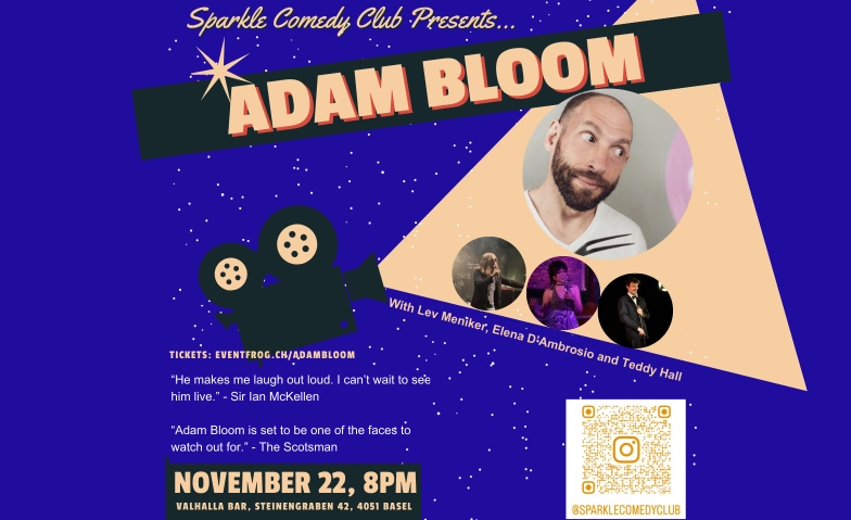 Adam Bloom - Comedy at Valhalla Valhalla Basel, Steinengraben 42, 4051 Basel Billets