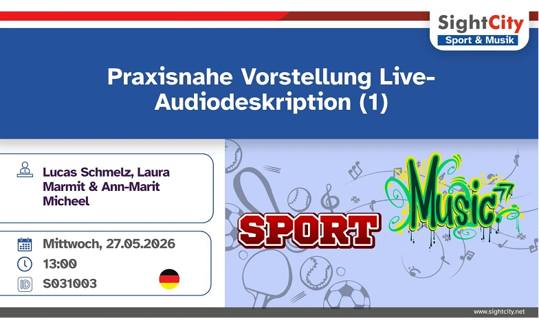 Praxisnahe Vorstellung Live-Audiodeskription (1) Billets