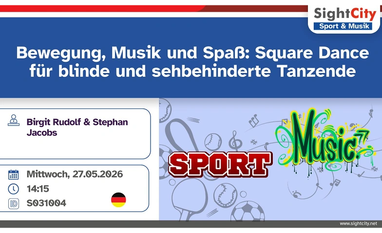 Square Dance f&uuml;r blinde und sehbehinderte T&auml;nzer Billets