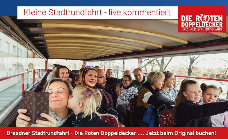 Kleine Stadtrundfahrt Dresden - live kommentiert Dresdner Stadtrundfahrt – Die Roten Doppeldecker GmbH, Wilsdruffer Straße 2, 01067 Dresden Tickets