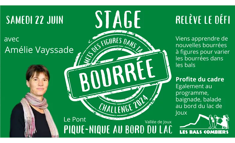 Stage Bourrée - 22 juin 2024 Grande salle, Sur-les-Quais 17, 1342 Le Pont Billets