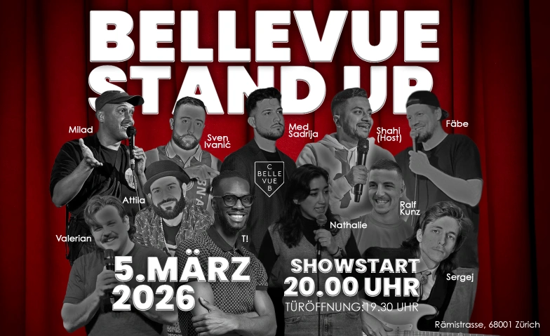 BELLEVUE STAND UP Club Bellevue, Freieckgasse 9, 8001 Zurich Billets