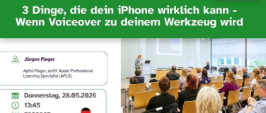 Event-Image for '3 Dinge, die dein iPhone kann - Voiceover wird zum Werkzeug'