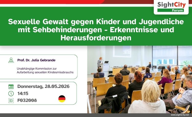 Sexuelle Gewalt gegen sehbehinderten Kindern &amp; Jugendlichen Billets