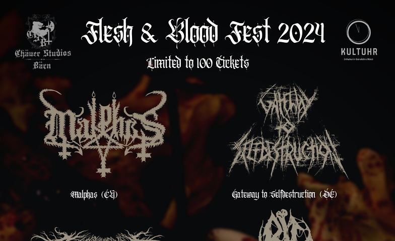 Flesh & Blood Fest 2024 Malibu, Wangenstrasse 152, 3018 Bern Tickets