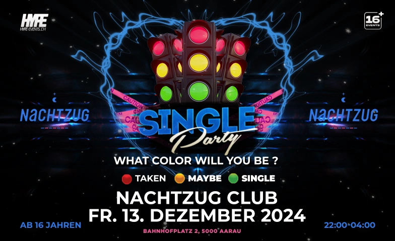 SINGLE PARTY AARAU NACHTZUG CLUB, Bahnhofplatz 2, 5000 Aarau Billets