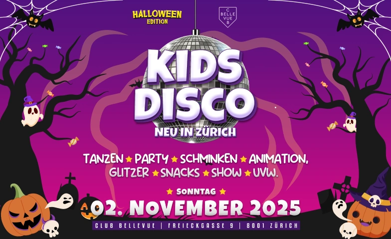 KIDS PARTY - @ CLUB BELLEVUE - HALLOWEEN EDITION 2 Club Bellevue, Freieckgasse 9, 8001 Zurich Billets