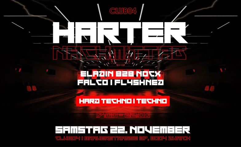 HARTER NACHMITTAG CLUB04, Brauerstrasse 37, 8004 Zürich Tickets