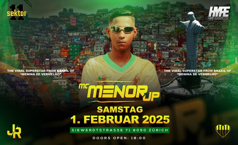 MC MENOR JP LIVE CONCERT - @ SEKTOR11, ZÜRICH Sektor 11 | Eventlocation, Siewerdtstrasse 71, 8050 Zürich Billets