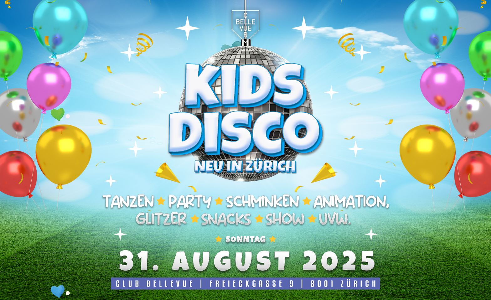 Event-Image for 'KIDS PARTY - @ CLUB BELLEVUE (STRENG LIMITIERTE PLÄTZE)'