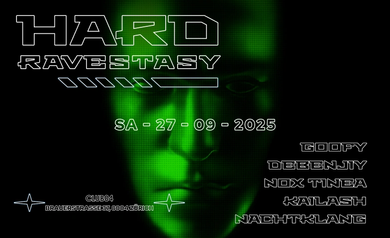 RAVESTASY - @ CLUB04, ZÜRICH CLUB04, Brauerstrasse 37, 8004 Zürich Billets
