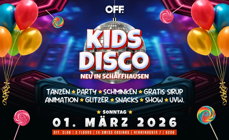 Kids Disco OFF Pop-up-Club, Herrenacker 7, 8200 Schaffhausen Tickets