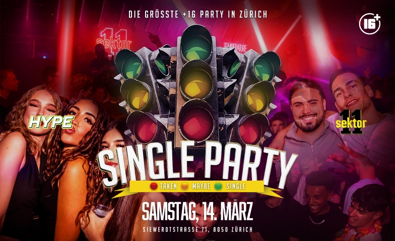 DIE GR&Ouml;SSTE &Uuml;16 PARTY IN Z&Uuml;RICH - SEKTOR11 SEKTOR 11, Siewerdtstrasse 71, 8050 Z&uuml;rich Tickets