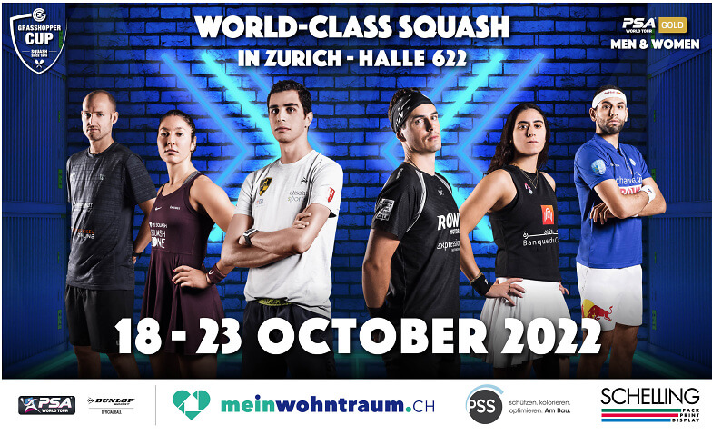 SQUASH - GRASSHOPPER CUP 2022 - 1st Quarter Finals Session Halle622, Therese-Giehse-Strasse 10, 8050 Zürich Tickets