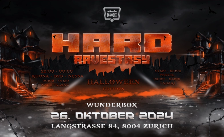 RAVESTASY - HALLOWEEN EDITION WUNDERBOX CLUB, Langstrasse 84, 8004 Zürich Billets