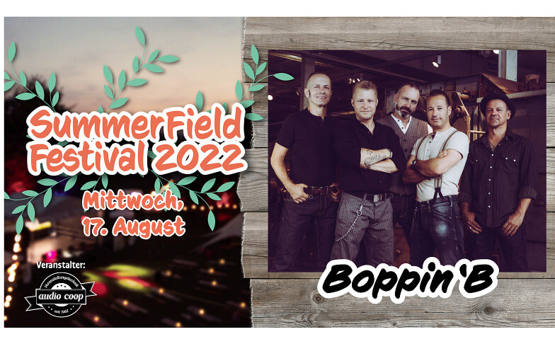 SummerField Festival 2022 - Boppin'B @ SFF22 in Hildesheim Sportplatz des Helios Klinikums, Goslarsche Landstraße -, 31135 Hildesheim Tickets