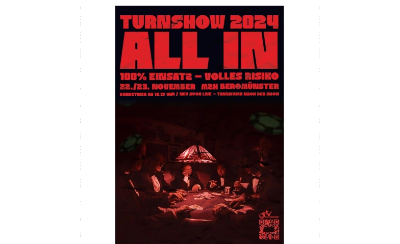 Event-Image for 'Turnshow ALL IN, 100% Einsatz - volles Risiko'