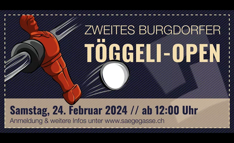 2. Töggeli-Open Burgdorf Kulturhalle Sägegasse, Sägegasse 17, 3400 Burgdorf Billets