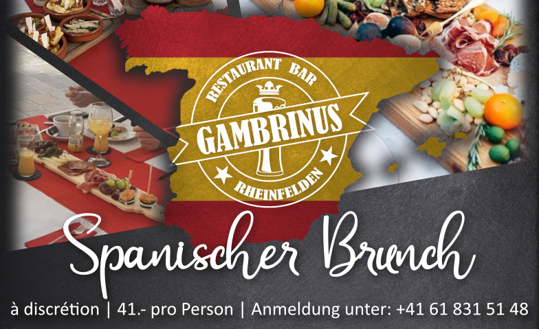 Spanischer Brunch im Restaurant Gambrinus Rheinfelden Restaurant Bar Gambrinus, Marktgasse 17, 4310 Rheinfelden Tickets