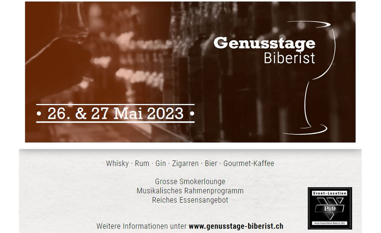 Genusstage Biberist 2023 P9 Event-Location (Official), Fabrikstrasse 34, 4562 Biberist Tickets