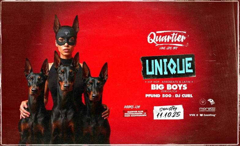 UNIQUE @ QUARTIER Klub QUARTIER Klub, Stadthausgasse 13, 8200 Schaffhausen Tickets
