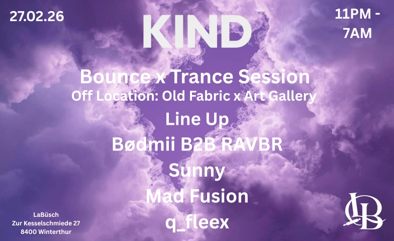 Bounce & Trance off Location Rave Galerie und Bar in einer alten Fabrik, Zur Kesselschmiede 27, 8400 Winterthur Billets