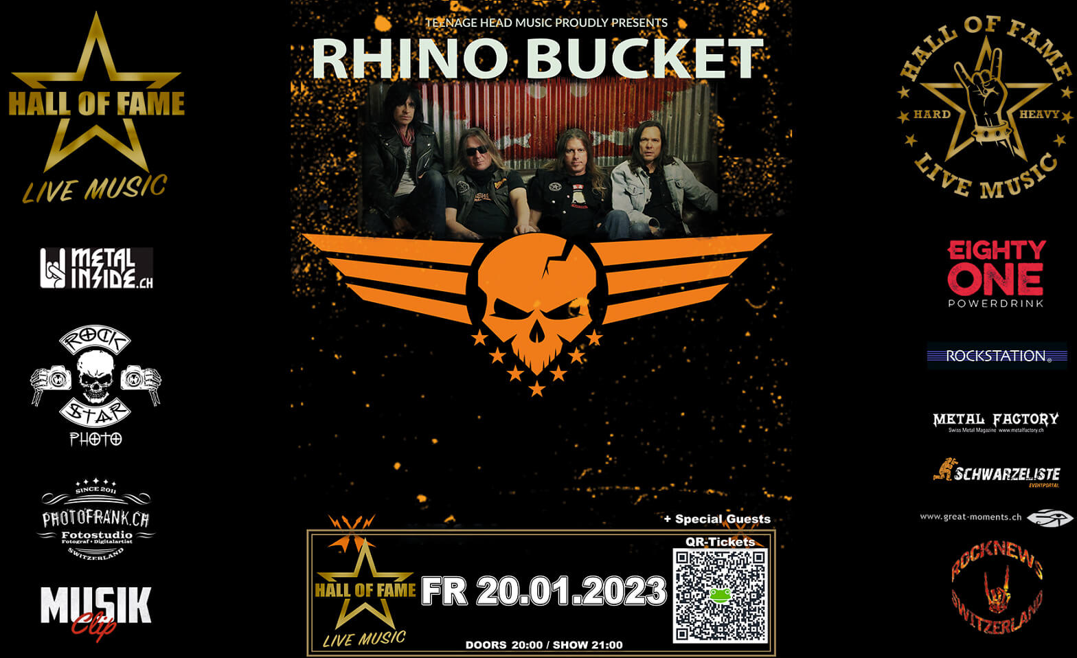 RHINO BUCKET Hall of Fame Konzert Konzert / Hard Rock & Heavy