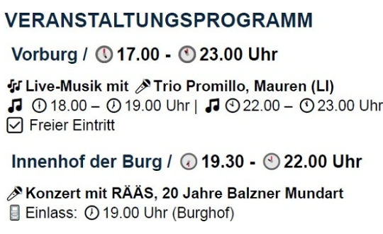Sponsoring-Logo von RÄÄS, 20 Jahre Balzner Mundart & Support Act: Trio Promillo Event