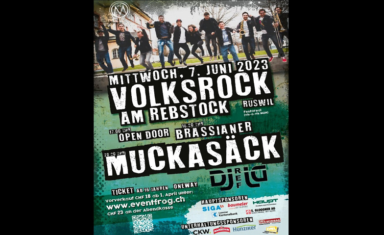 VOLKSROCK AM REBSTOCK Festareal Musiktag Ruswil, Wolhuserstrasse 31, 6017 Ruswil Tickets