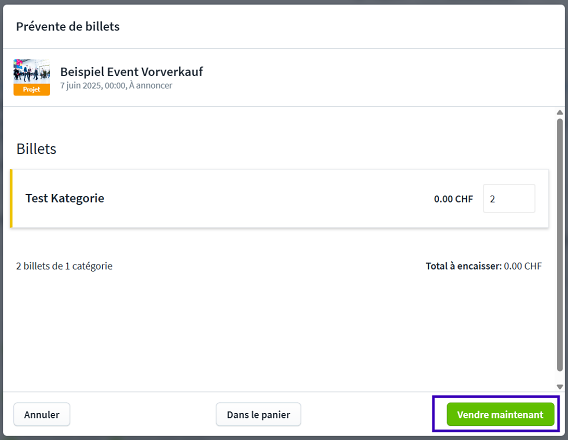 Vorverkauf 2025 2 CH fr