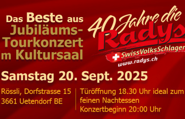 Event-Image for 'Das Beste aus  40 Jahre "Die Radys " Tourkonzert in Uetedorf'