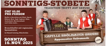 Event-Image for 'Appenzeller Sonntigs Stobete mit Brunch und Livemusik'