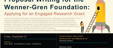 Event-Image for 'SOAS GLOCAL and Wenner-Gren Foundation Workshop - Applying f'