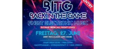 Event-Image for 'BITG - BACK IN THE GAME'