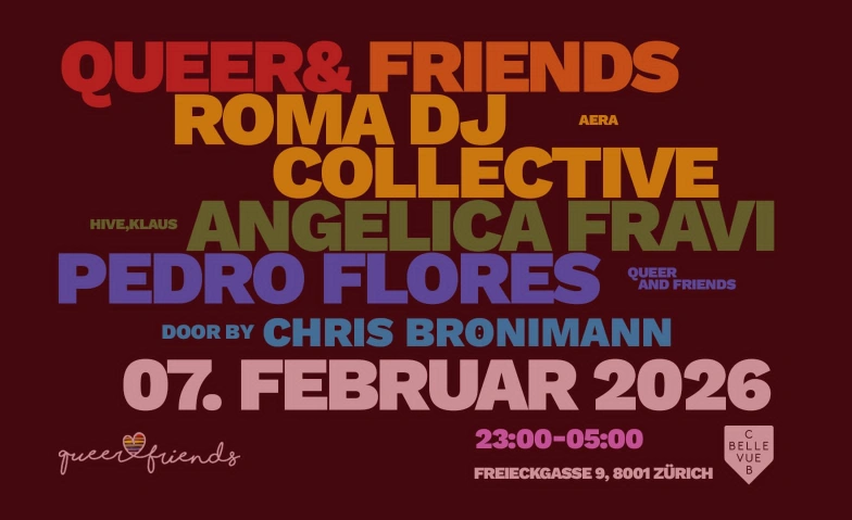 QUEER & FRIENDS Club Bellevue, Freieckgasse 9, 8001 Z&uuml;rich Tickets