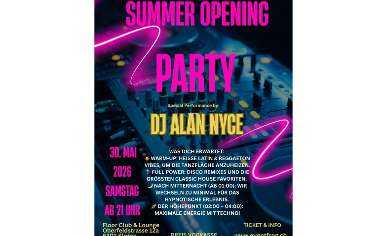 Event-Image for 'Sommer Opening Party mit DJ ALAN NYCE (Just Music)'